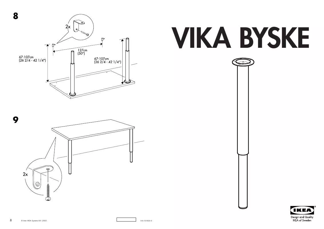 Mode d'emploi IKEA VIKA BYSKE, NOHA