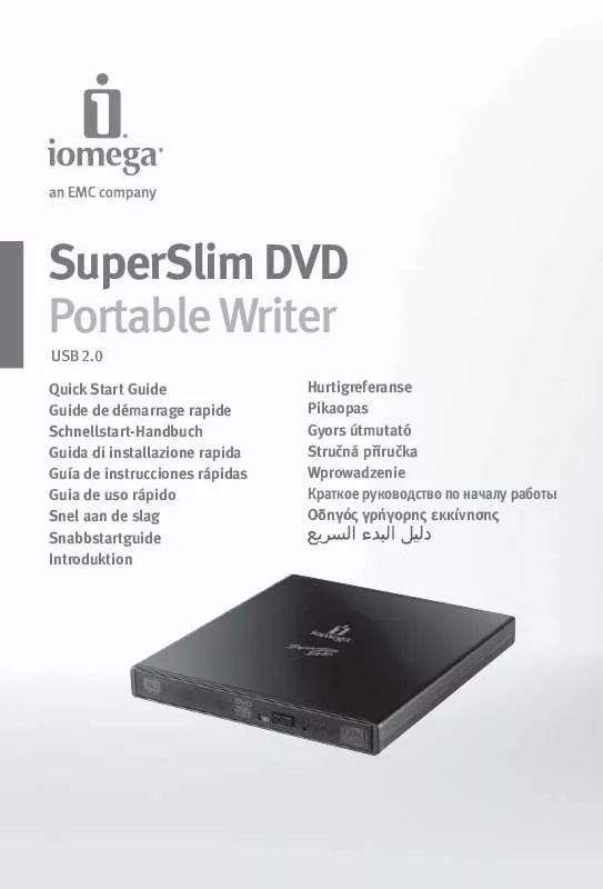 Mode d'emploi IOMEGA SUPERSLIM DVD USB 2.0
