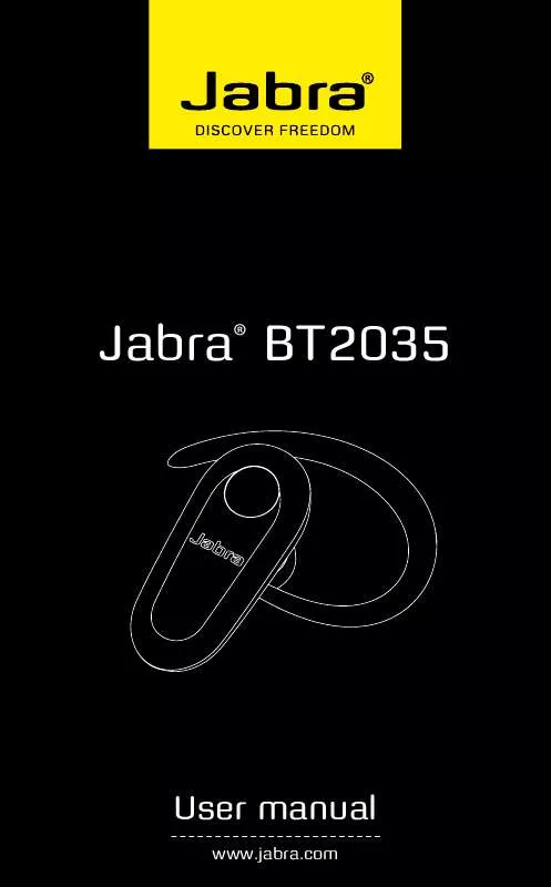 Mode d'emploi JABRA BT2035