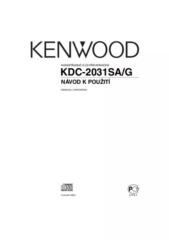 Mode d'emploi KENWOOD KDC-2031SA/G