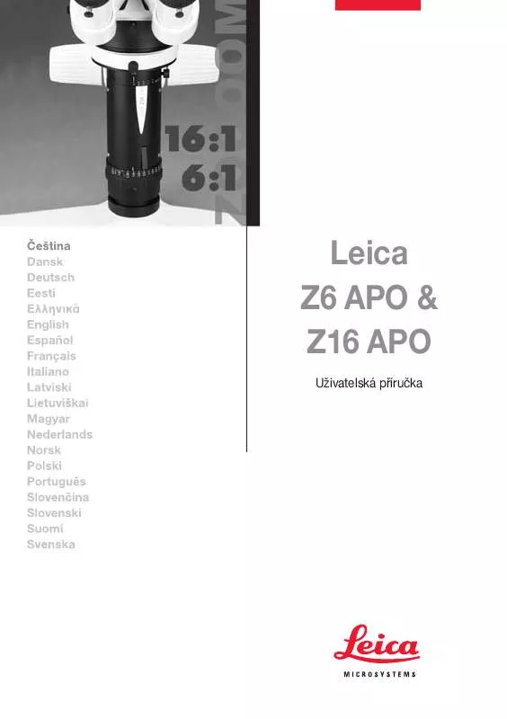 Mode d'emploi LEICA Z6 APO