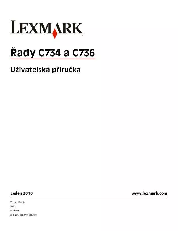 Mode d'emploi LEXMARK C734DN