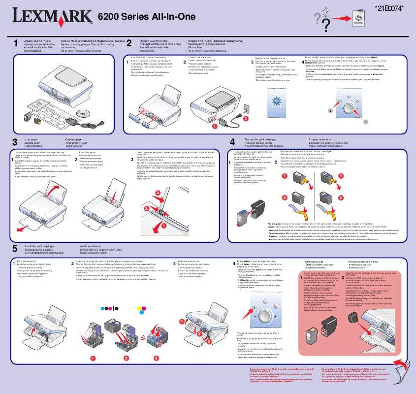 Mode d'emploi LEXMARK P6250
