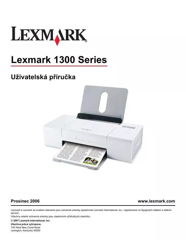 Mode d'emploi LEXMARK Z1380