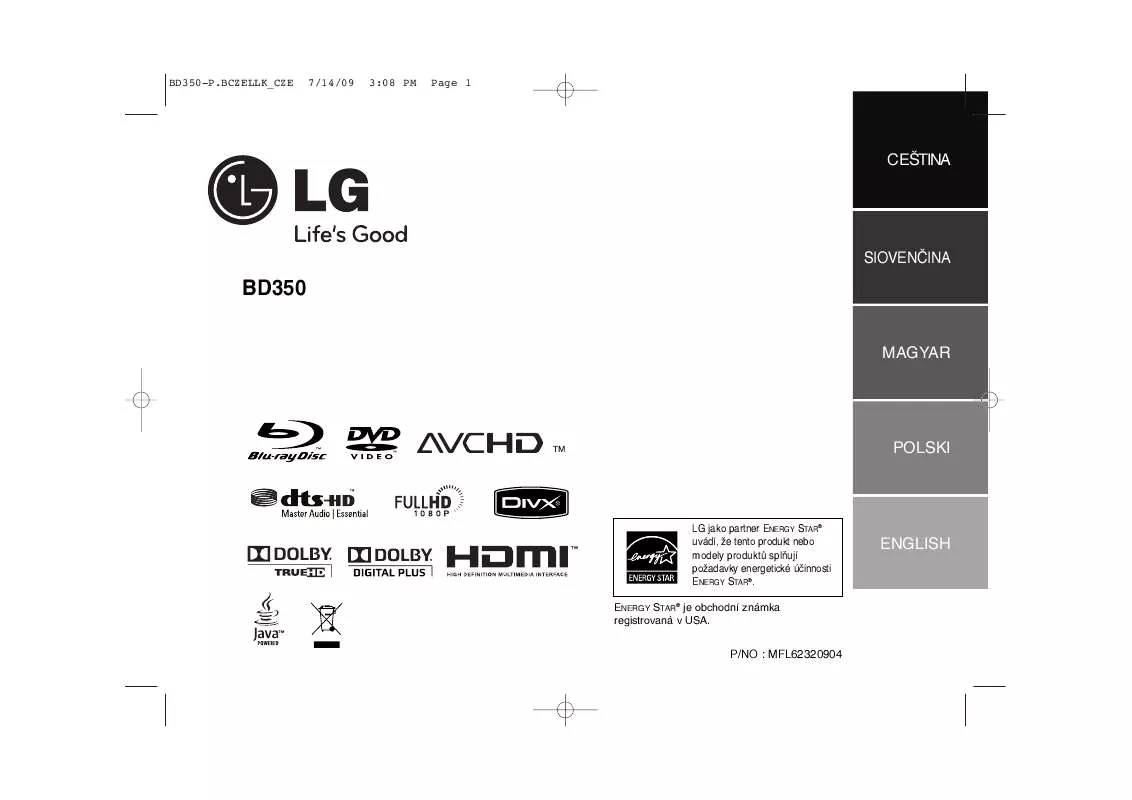 Mode d'emploi LG BD-350