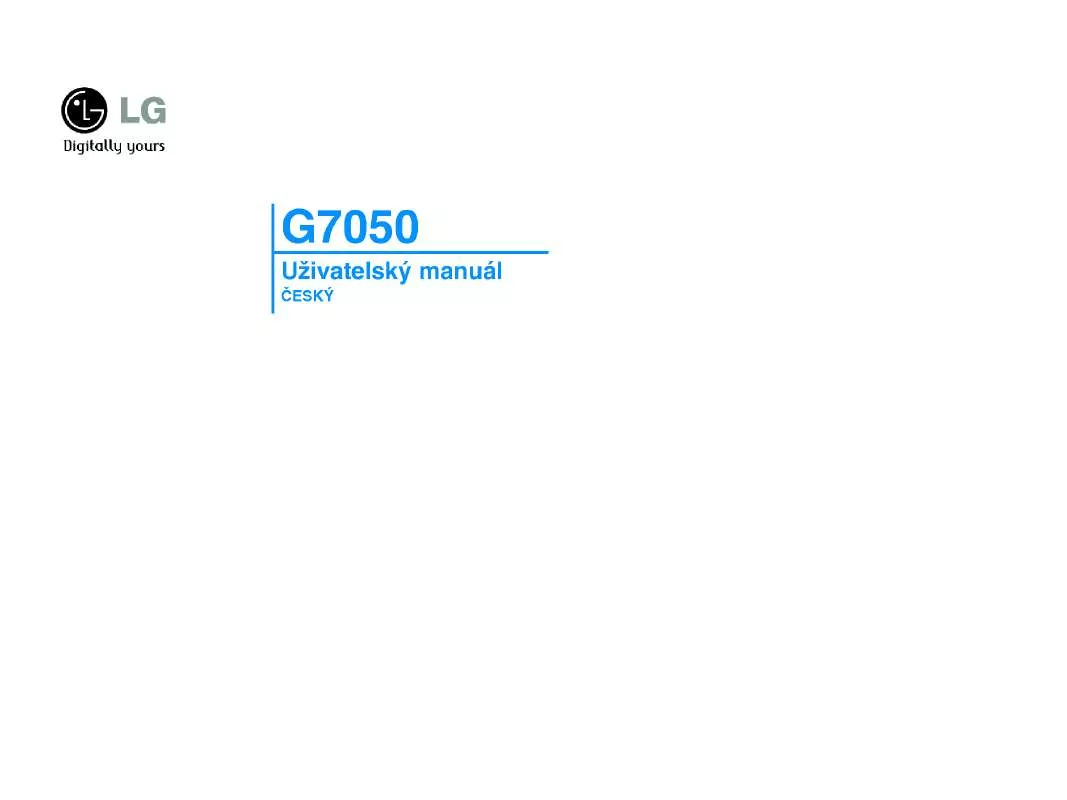 Mode d'emploi LG G7050