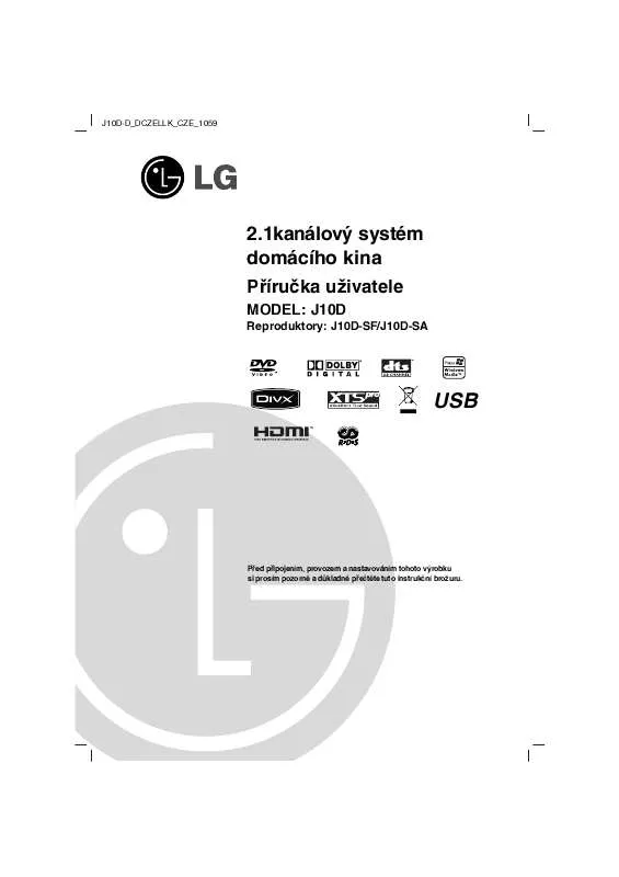Mode d'emploi LG J10D