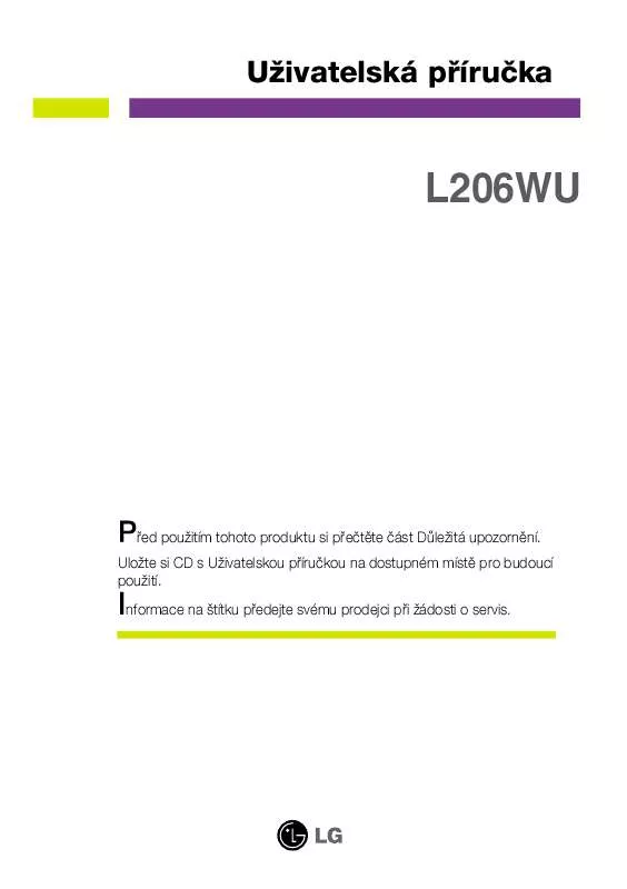 Mode d'emploi LG L206WU-WF