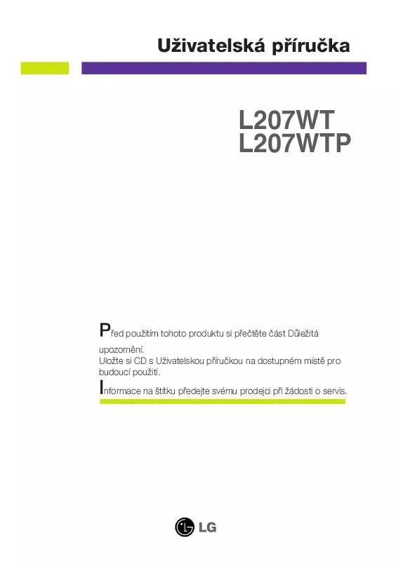 Mode d'emploi LG L207WTP-PF