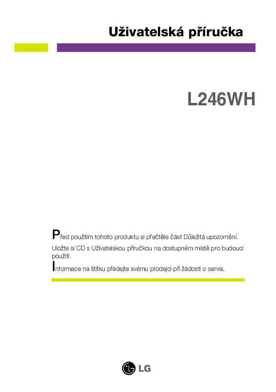 Mode d'emploi LG L246WH-BN