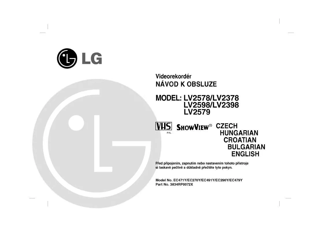 Mode d'emploi LG LV2579