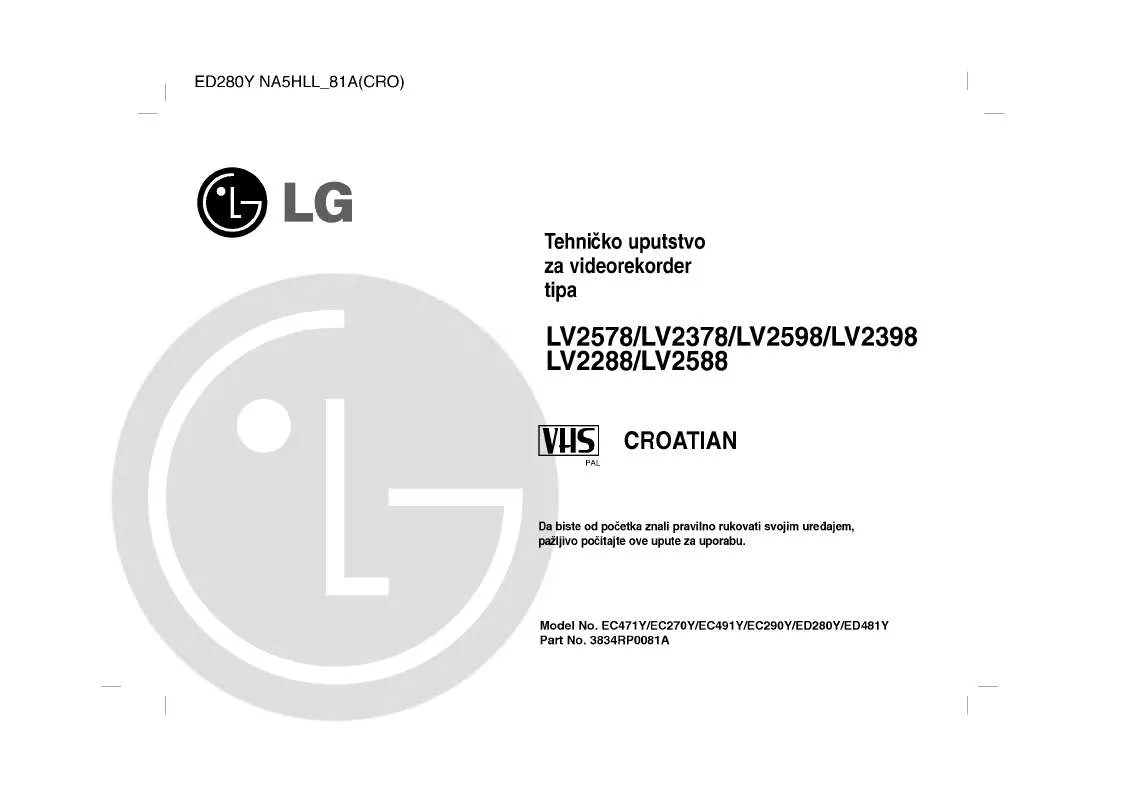 Mode d'emploi LG LV2588