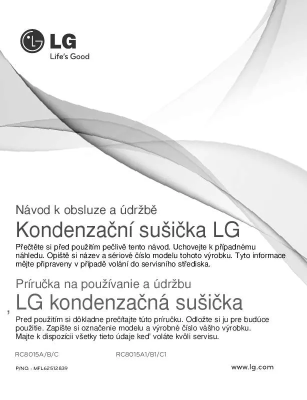 Mode d'emploi LG RC8015A