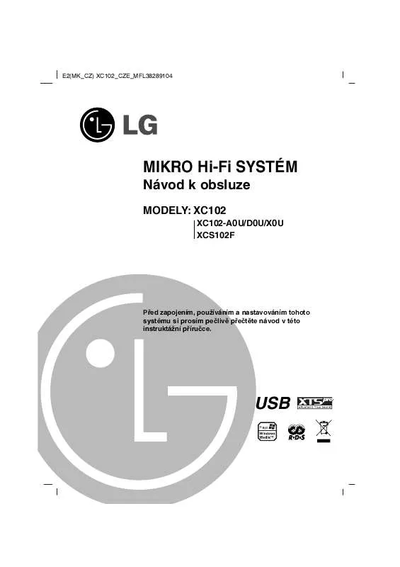 Mode d'emploi LG XC102