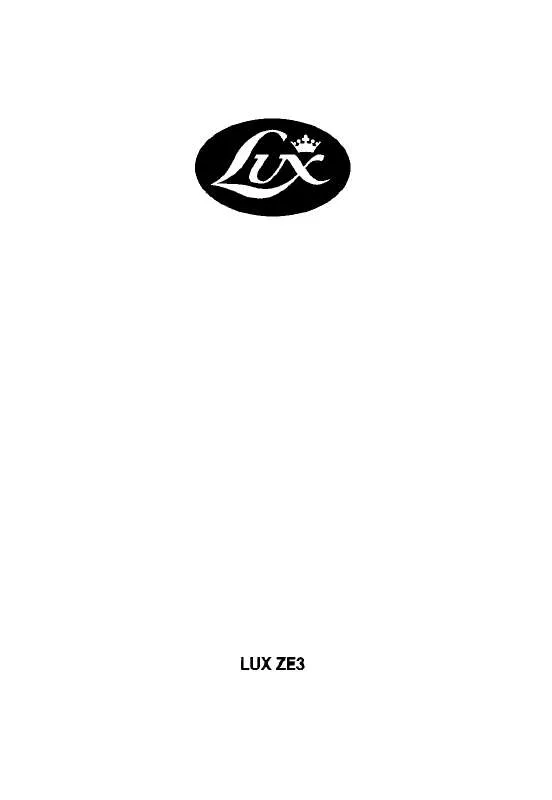 Mode d'emploi LUX ZE3.1 100-110V