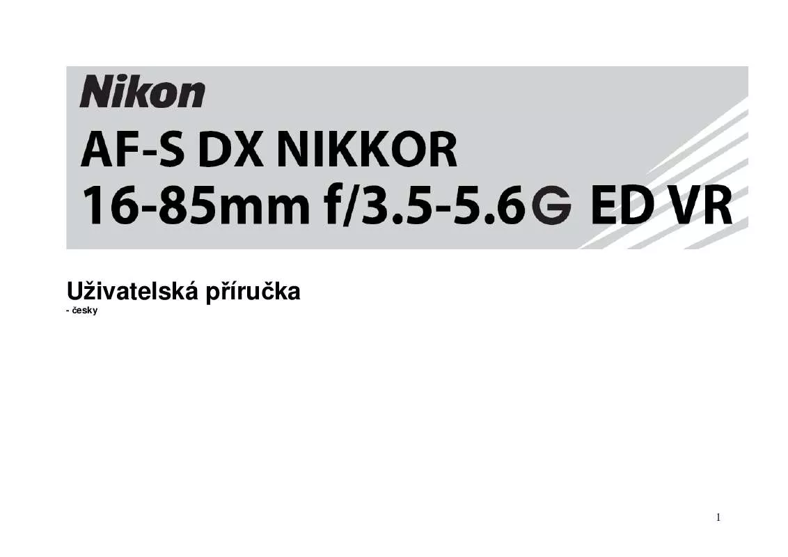 Mode d'emploi NIKON AF-S DX NIKKOR