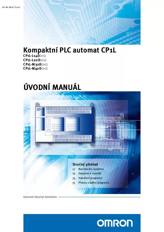 Mode d'emploi OMRON CP1L-M40D