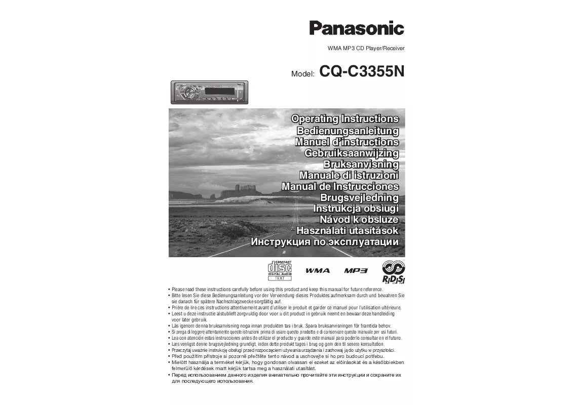 Mode d'emploi PANASONIC CQ-C3355N