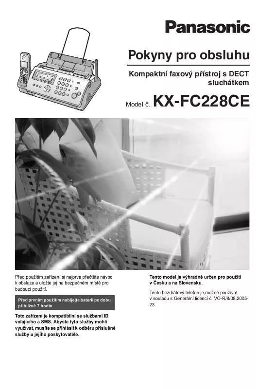 Mode d'emploi PANASONIC KX-FC228CE