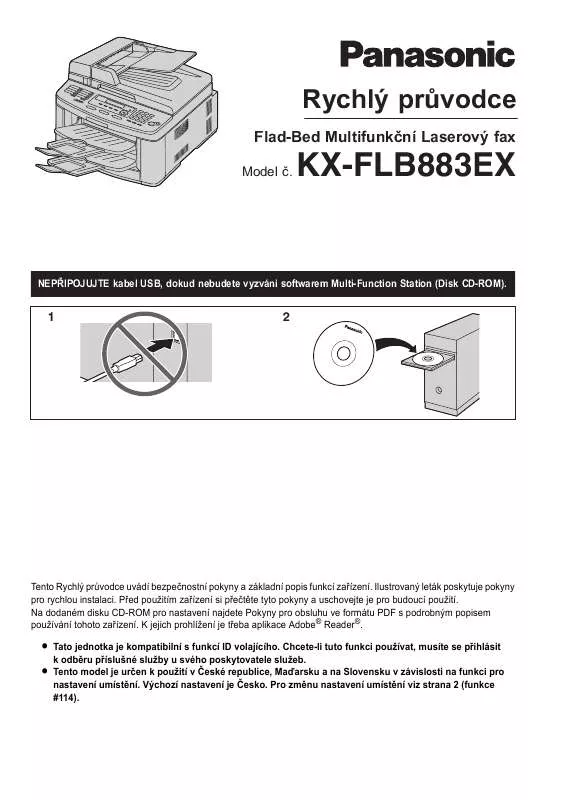 Mode d'emploi PANASONIC KX-FLB883EX