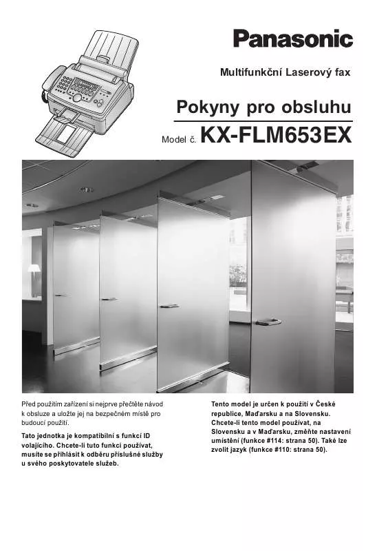 Mode d'emploi PANASONIC KX-FLM653EX