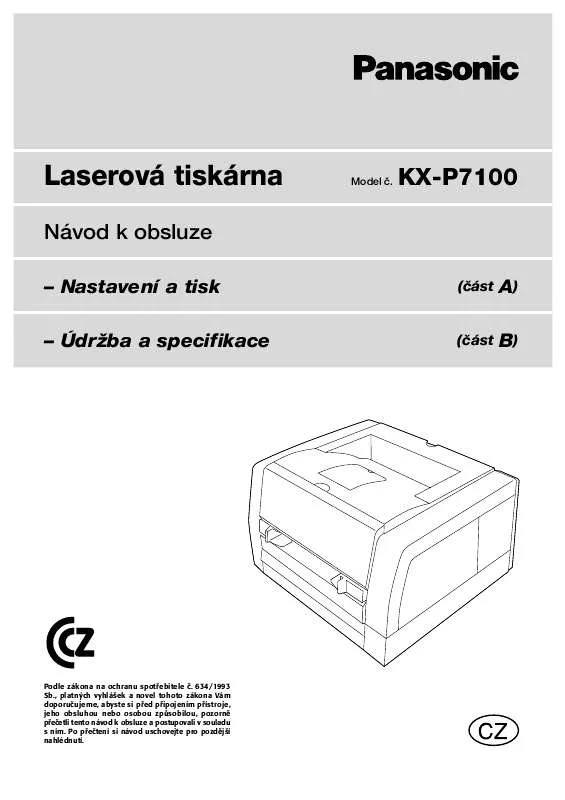 Mode d'emploi PANASONIC KXP7100