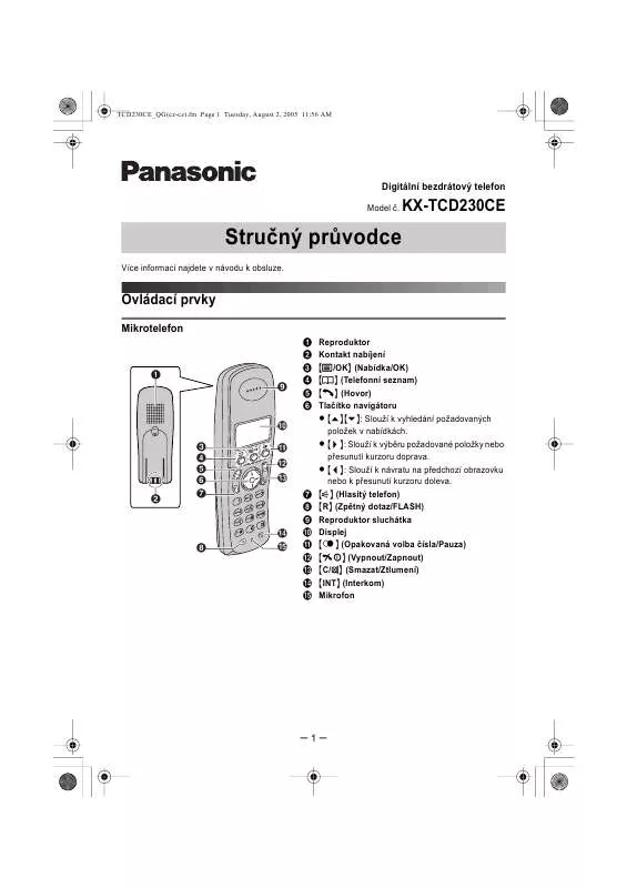 Mode d'emploi PANASONIC KX-TCD230CE