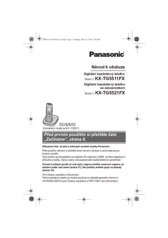 Mode d'emploi PANASONIC KX-TG5521