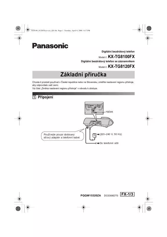 Mode d'emploi PANASONIC KX-TG8120FX
