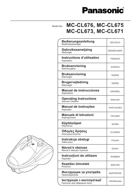Mode d'emploi PANASONIC MC-CL673