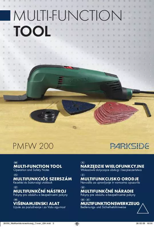 Mode d'emploi PARKSIDE PMFW 200