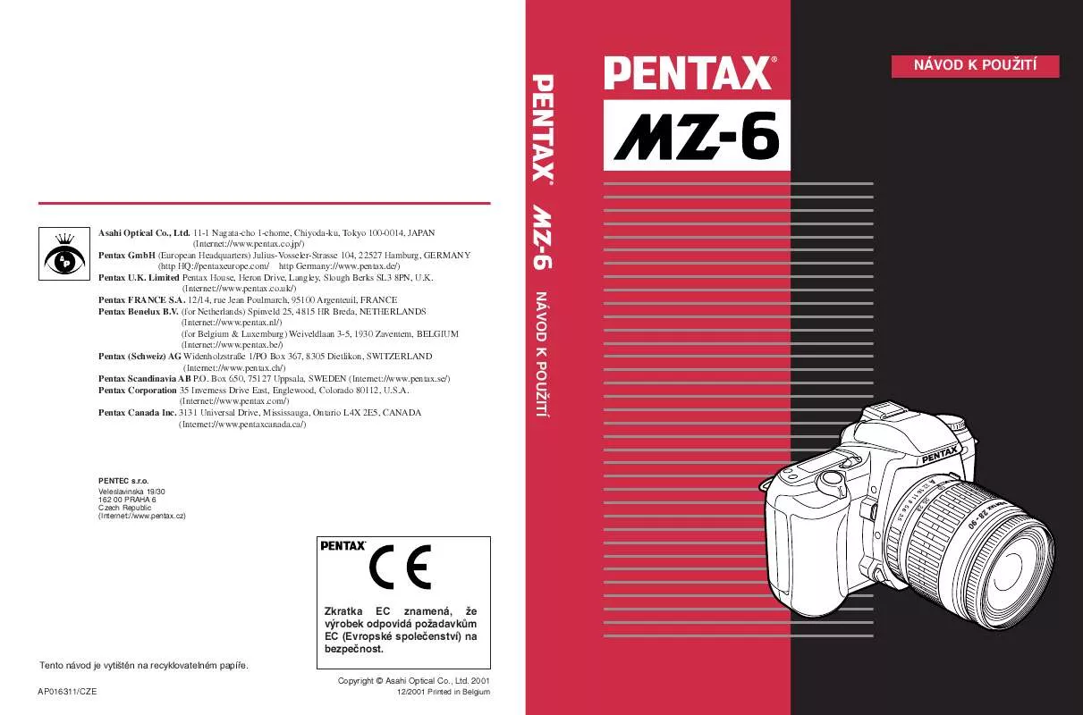 Mode d'emploi PENTAX MZ-6