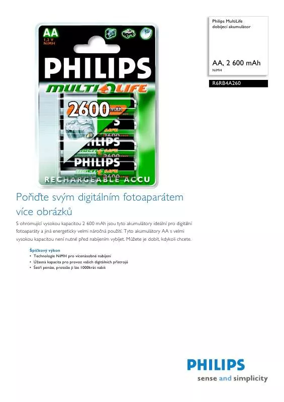 Mode d'emploi PHILIPS R6RB4A260