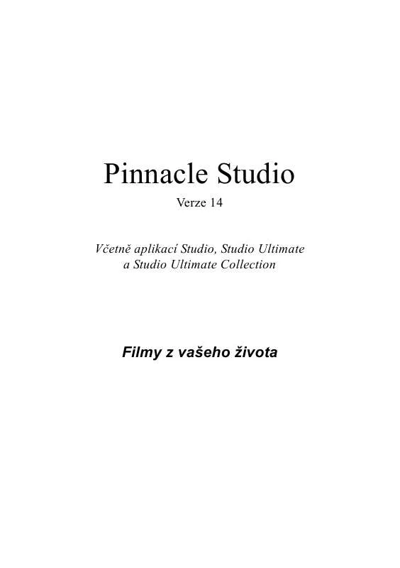 Mode d'emploi PINNACLE STUDIO ULTIMATE COLLECTION