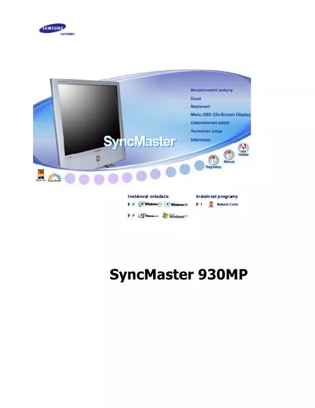 Mode d'emploi SAMSUNG SYNCMASTER 930MP