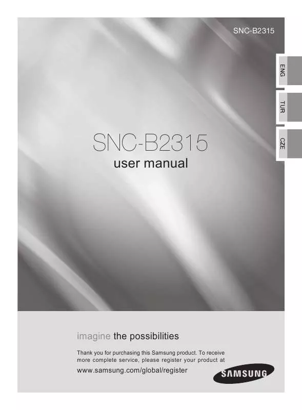 Mode d'emploi SAMSUNG SNC-B2315P