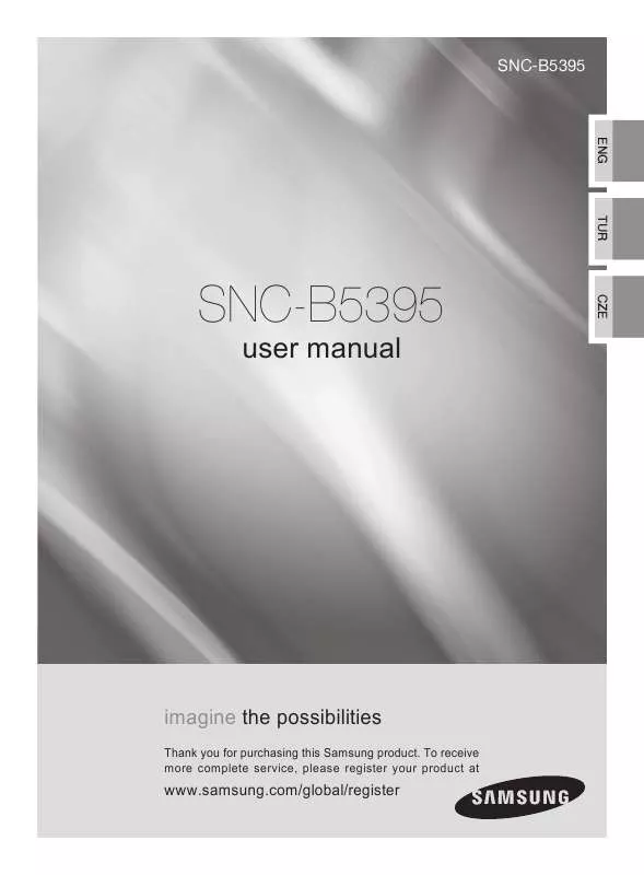 Mode d'emploi SAMSUNG SNC-B5395P