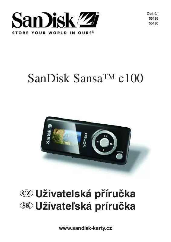 Mode d'emploi SANDISK C100