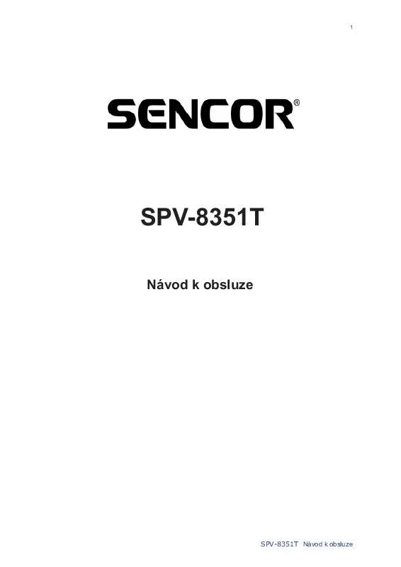 Mode d'emploi SENCOR SPV-8351T