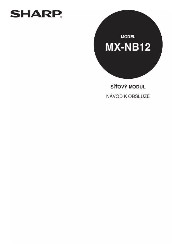 Mode d'emploi SHARP MX-NB12