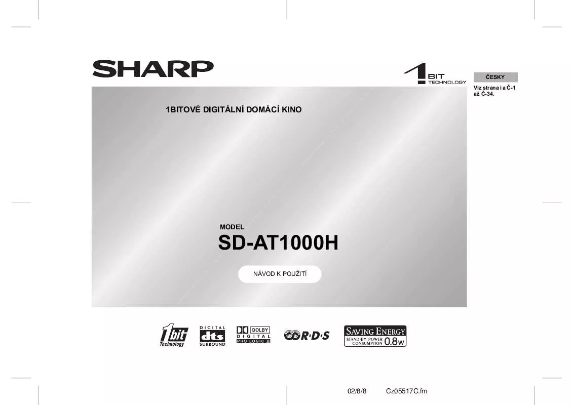 Mode d'emploi SHARP SD-AT1000H