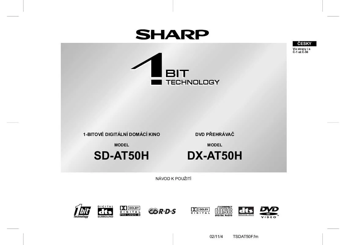 Mode d'emploi SHARP SD/DX-AT50H