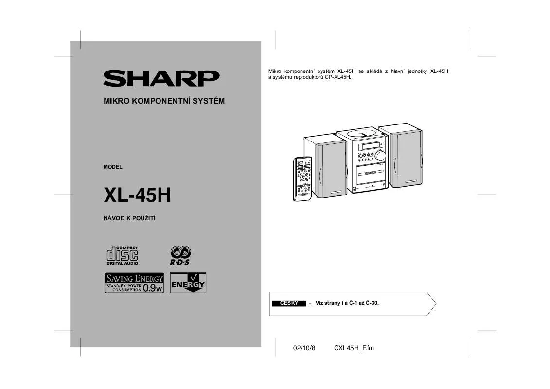 Mode d'emploi SHARP XL-45H