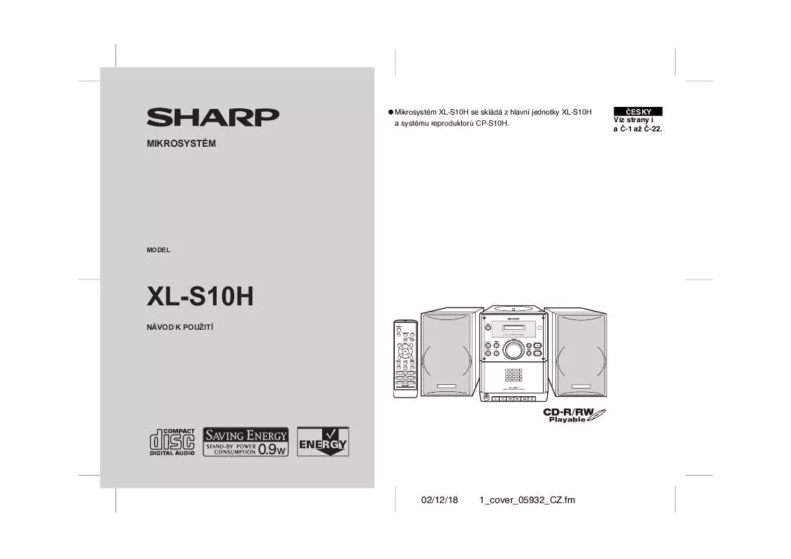 Mode d'emploi SHARP XL-S10H