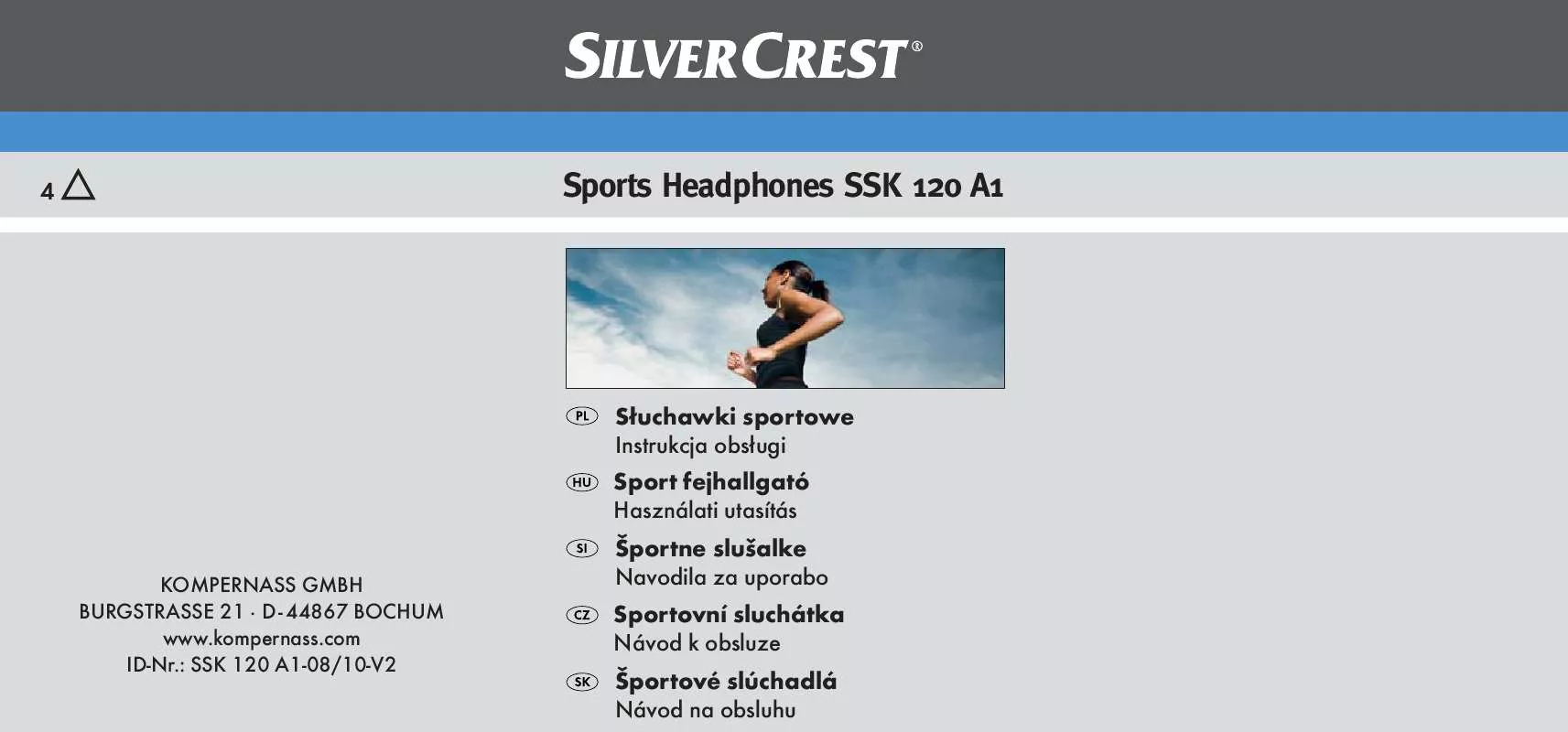 Mode d'emploi SILVERCREST SSK 120 A1 SPORTS HEADPHONES