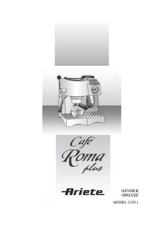Mode d'emploi SINGER ARIETE CAFE ROMA PLUS 1329.1