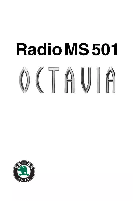 Mode d'emploi SKODA RADIO MS 501