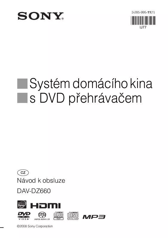 Mode d'emploi SONY DAV-DZ660
