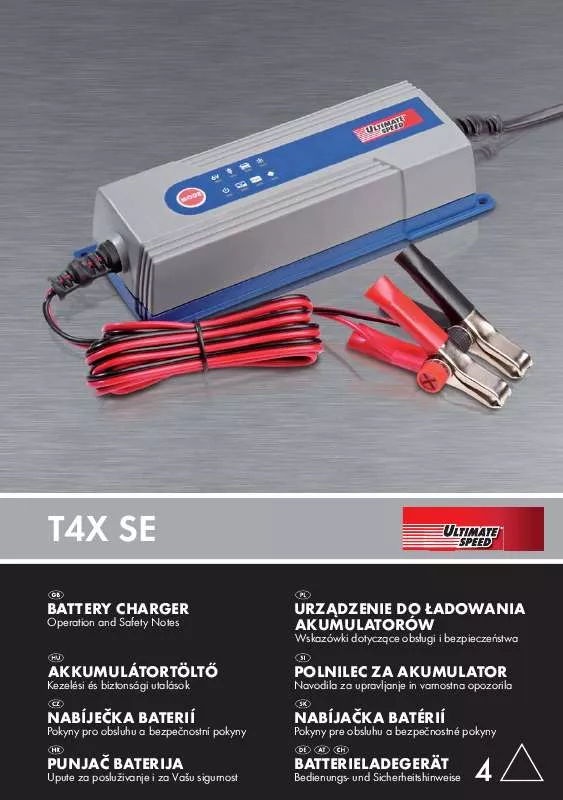 Mode d'emploi ULTIMATE SPEED T4X SE / KH 3033 BATTERY CHARGER