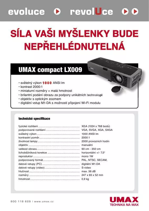 Mode d'emploi UMAX COMPACT LX009